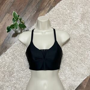 Offline by Aerie XS Black Mesh Halter Wireless Extensible Y-Strap Sports Bra